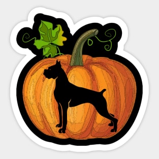 Boxer in pumpkin Sticker